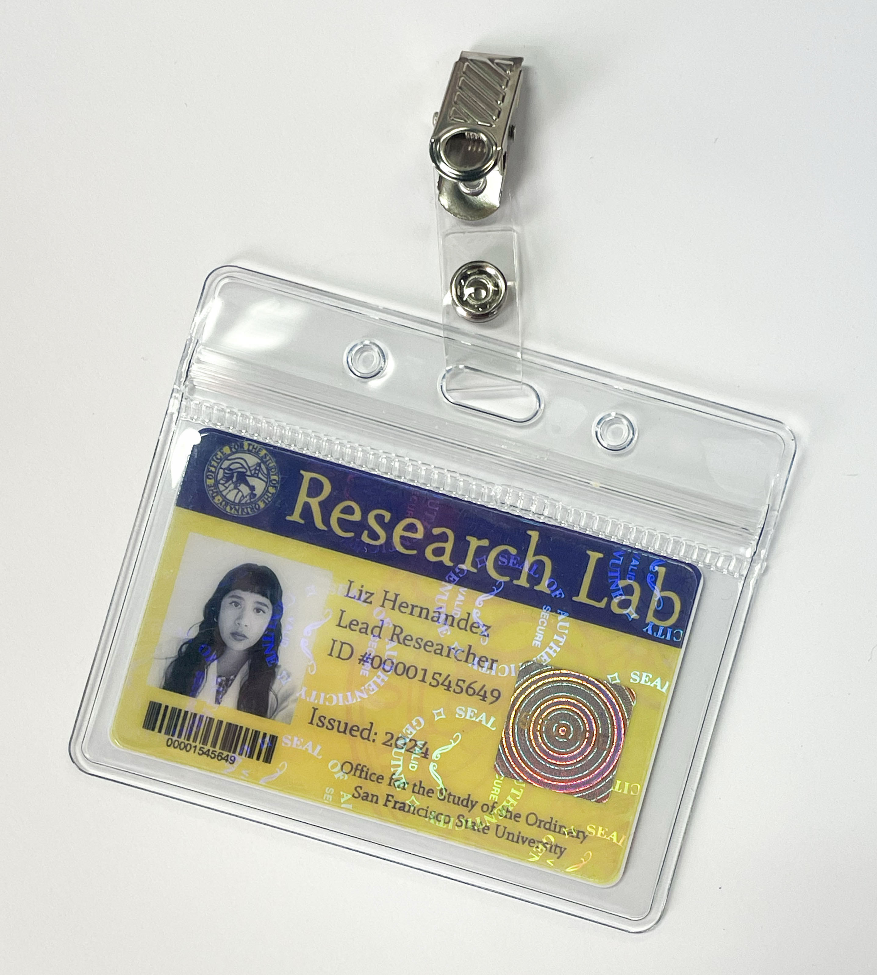 Liz Hernandez Office for the Study of the Ordinary ID badge