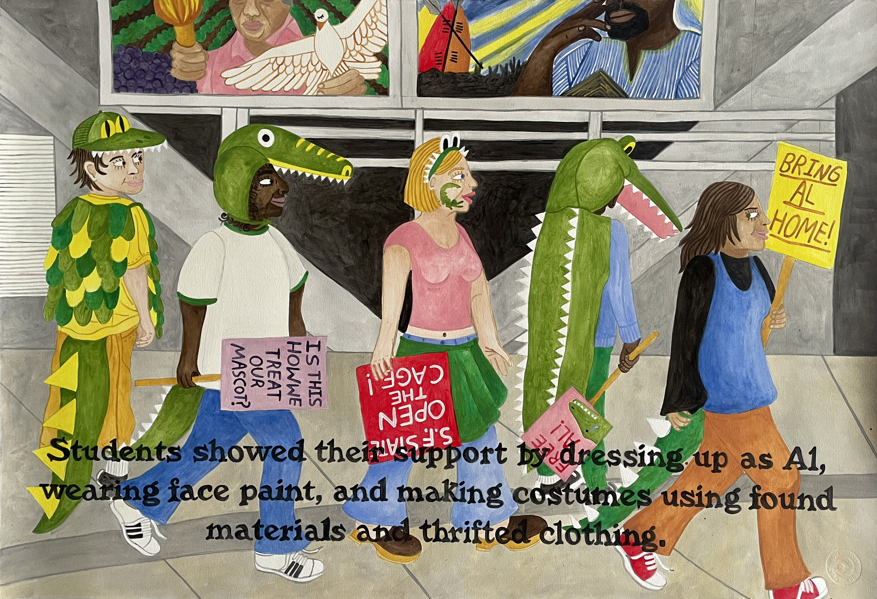 March of the Gator drawing