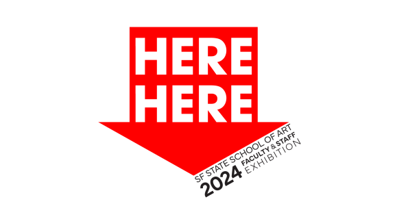 HERE HERE in a red, downward arrow